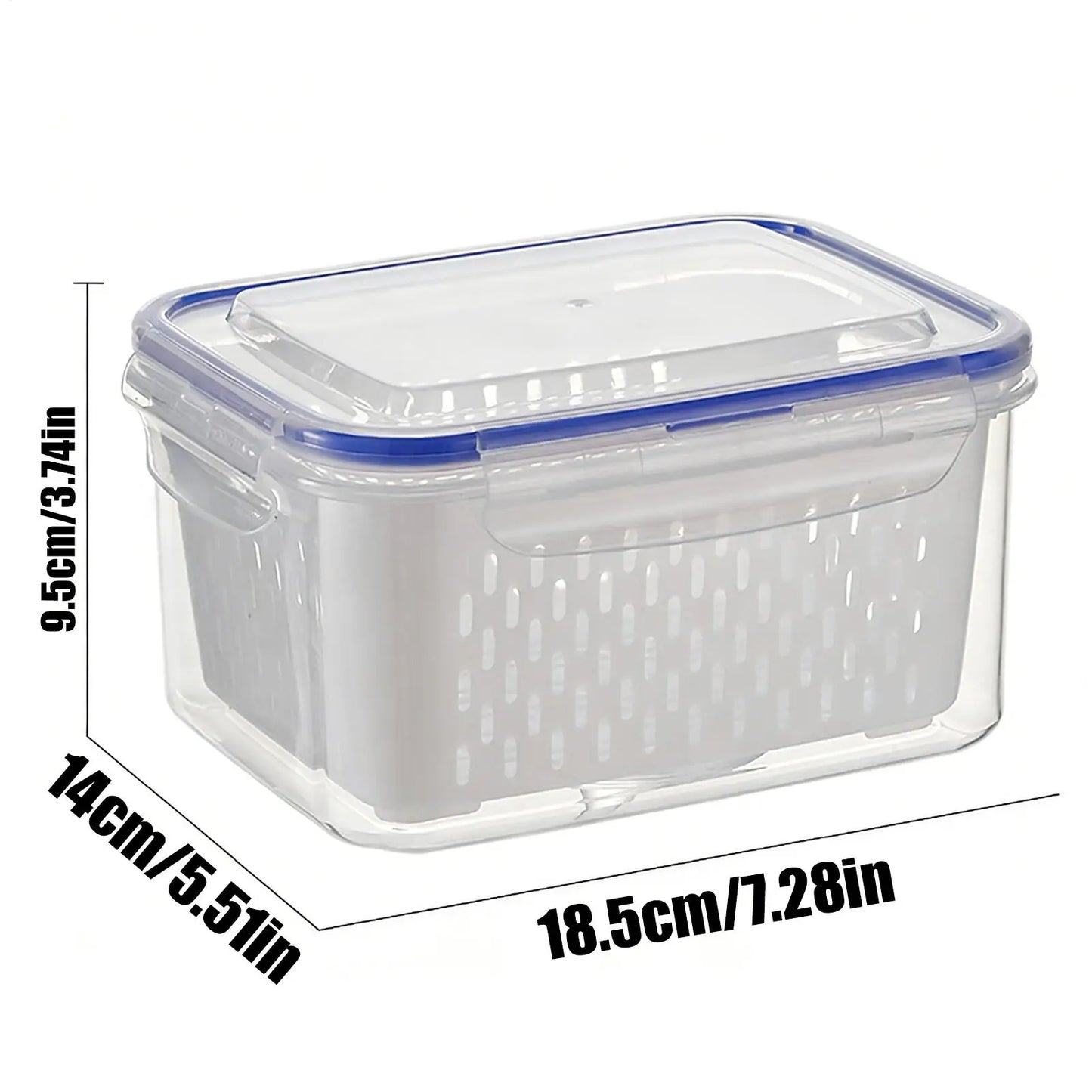 4-in-1 Food Storage Container with Lid & Colander