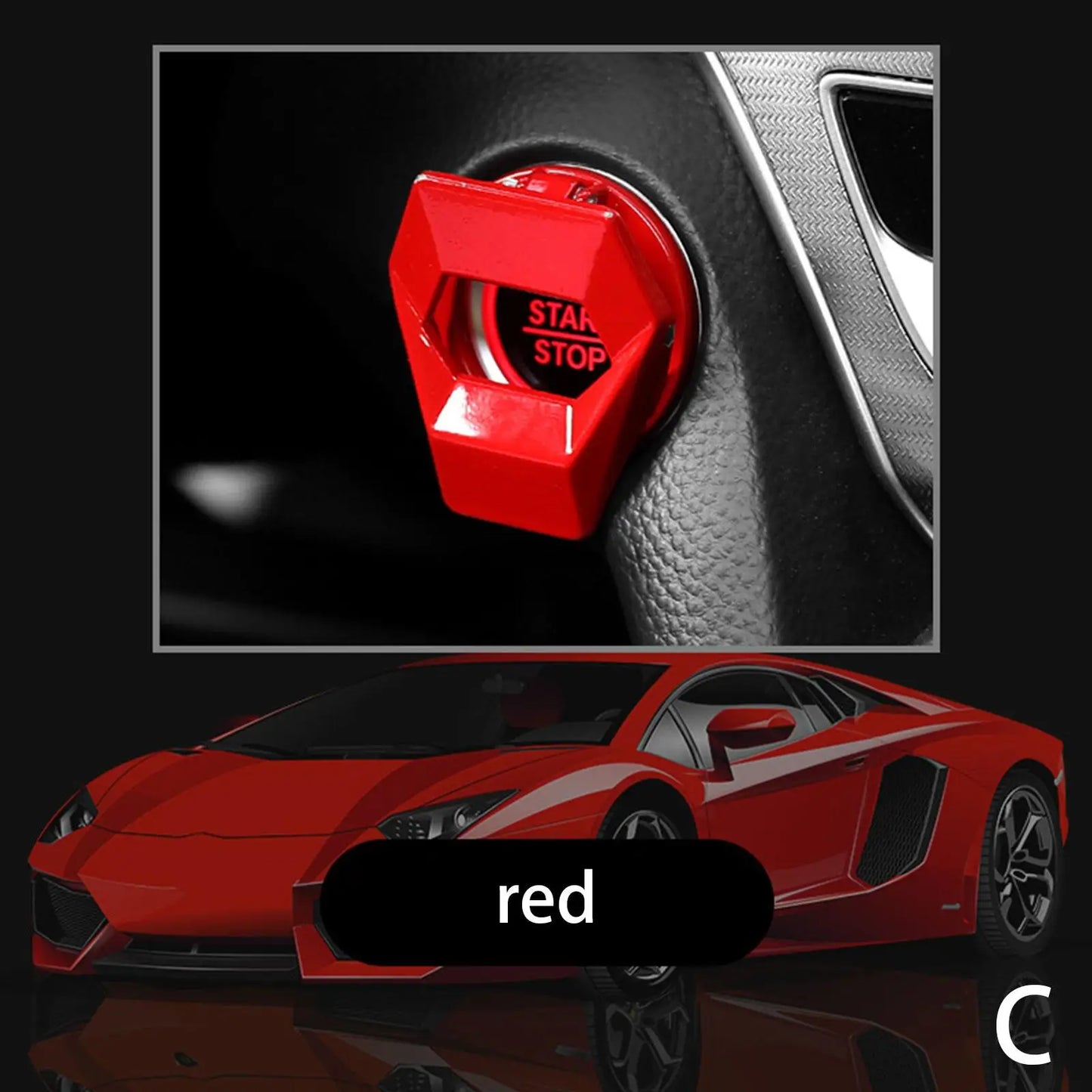Car Engine Start Stop Switch Button Cover Ignition Anti-scratch Protection Decorative Car Auto Accessories Interior Car-Styling Peaceful Pleasures Health and Wellness C