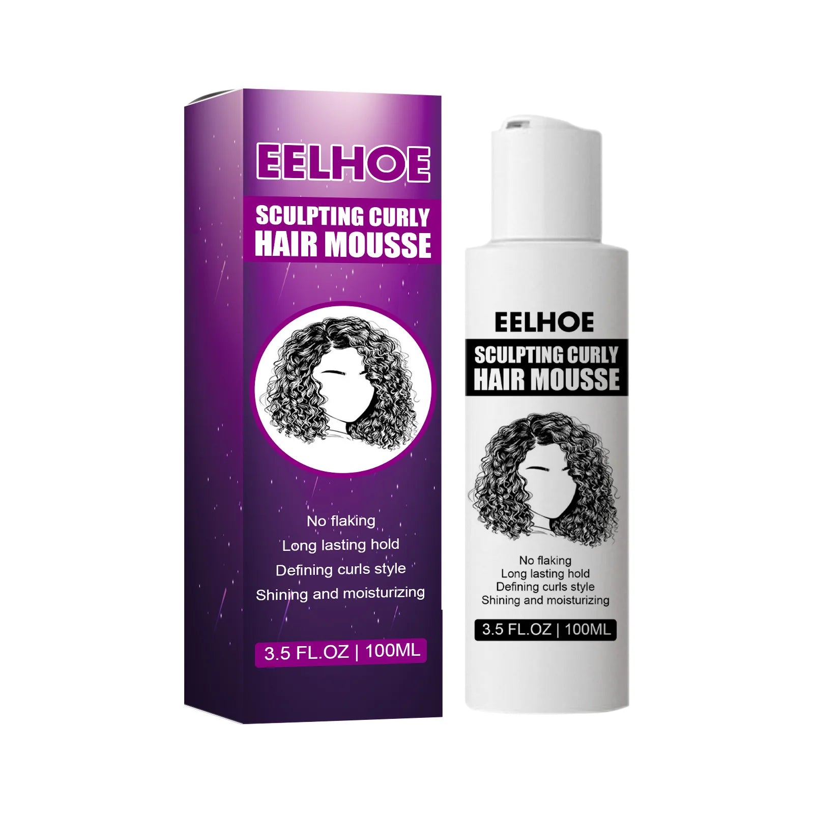 100ml Curly Elastin Mousse for Wavy Hair Care Peaceful Pleasures Health and Wellness