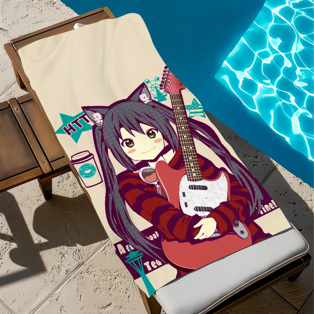 K-ON Anime Quick-Dry Beach Towel | Soft Microfiber Pool & Gym