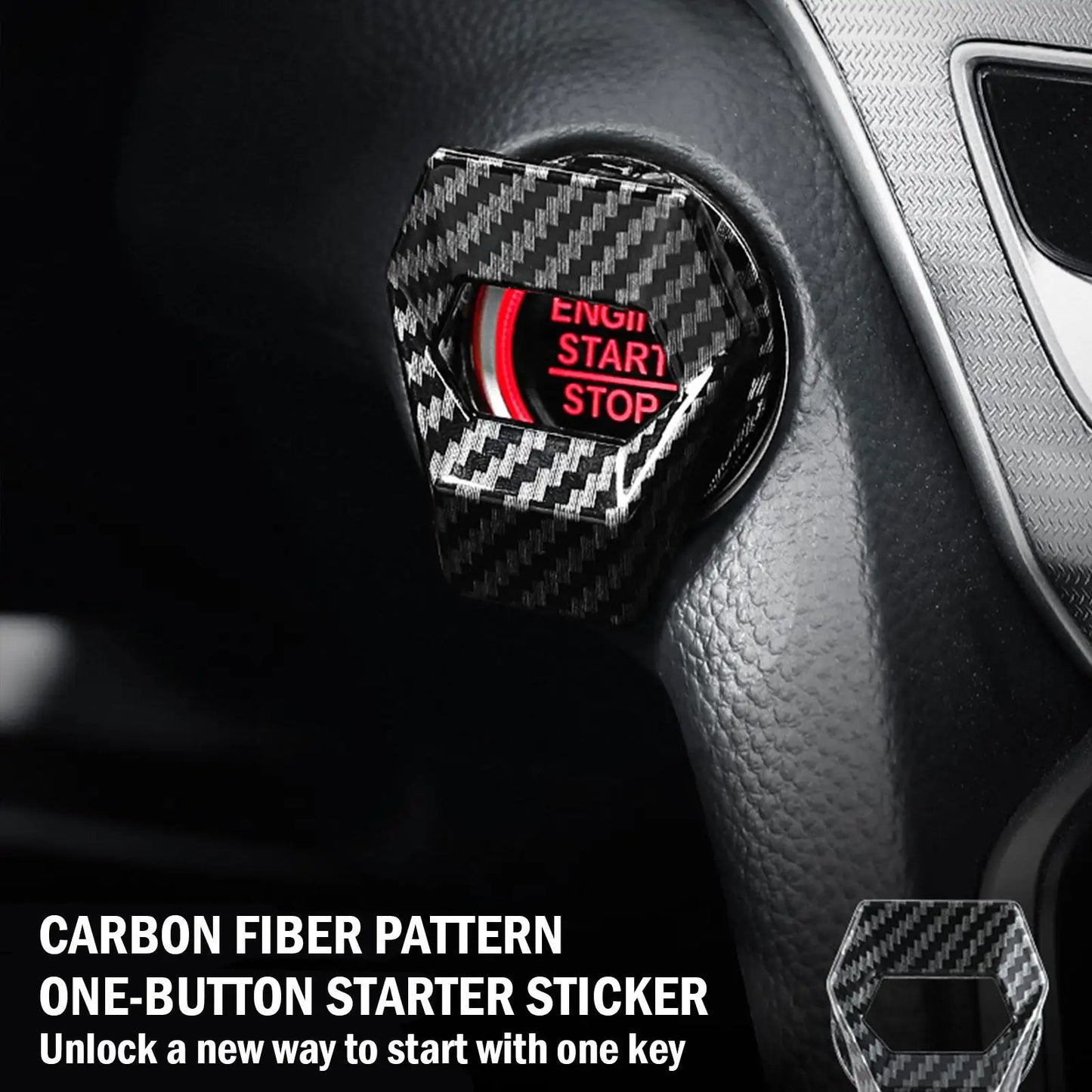 Car Engine Start Stop Switch Button Cover Ignition Anti-scratch Protection Decorative Car Auto Accessories Interior Car-Styling Peaceful Pleasures Health and Wellness