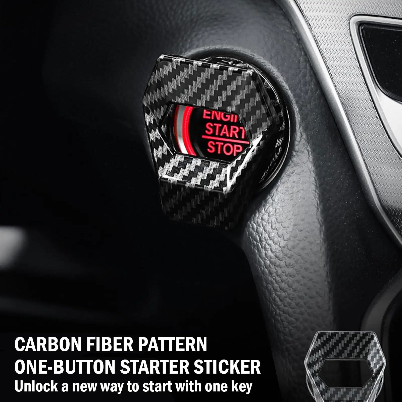 Car Engine Start Stop Switch Button Cover Ignition Anti-scratch Protection Decorative Car Auto Accessories Interior Car-Styling Peaceful Pleasures Health and Wellness