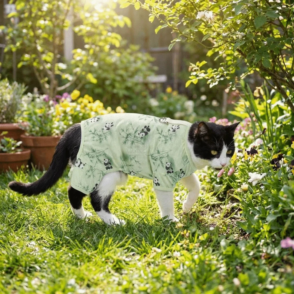 Breathable Dog Cooling Jumpsuit | Panda Print Pet Onesie