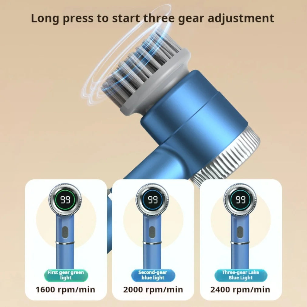 Multifunctional Wireless Electric Cleaning Brush – 5 Heads