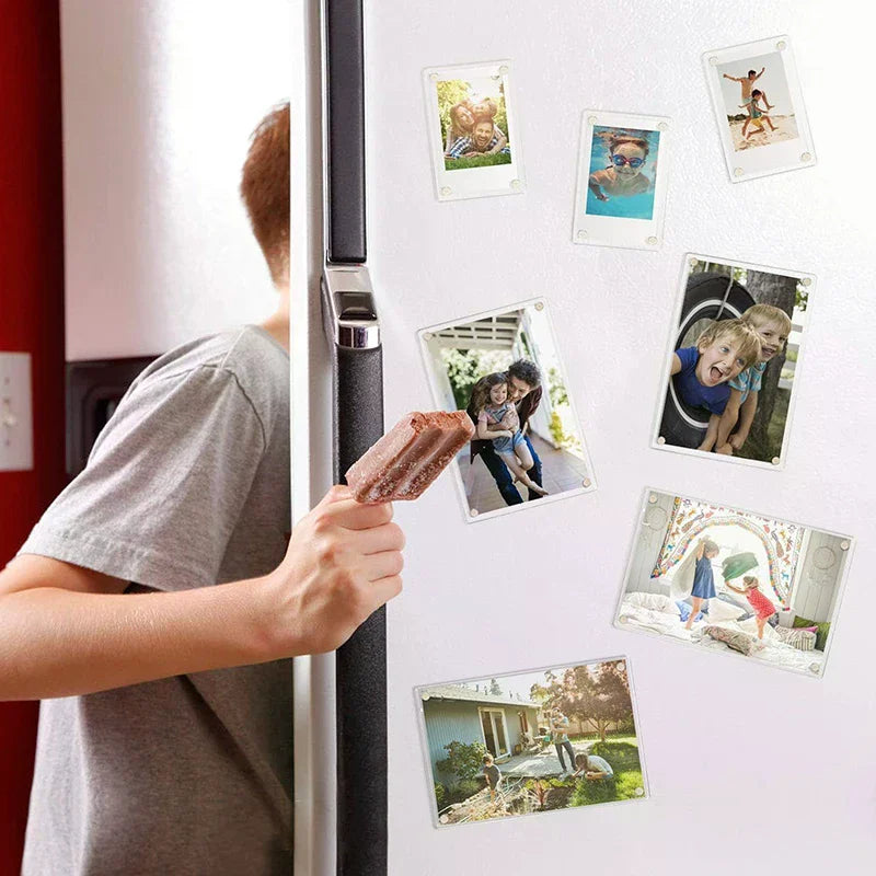 Acrylic Magnetic Fridge Photo Frame – Double Sided Clear Display