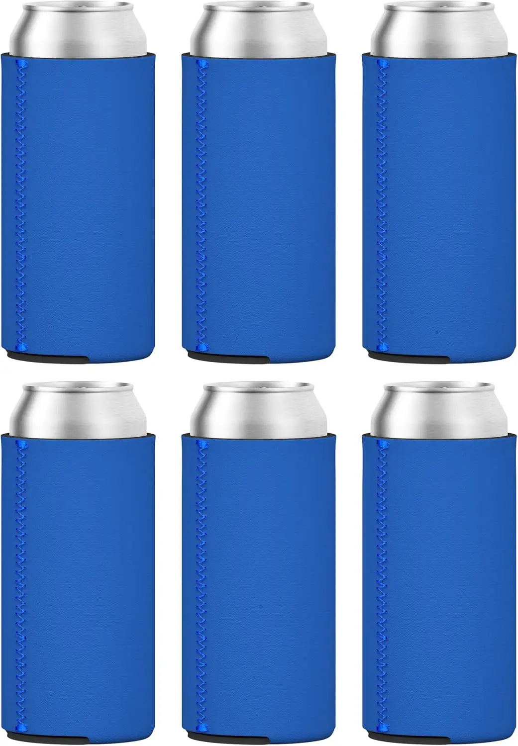 Cooler Sleeves Bulk Sublimation Insulated Foam for Beer Collapsible Plain Drink Holder Cold Soda Insulator, 12oz Regular Peaceful Pleasures Health and Wellness 6 Blue
