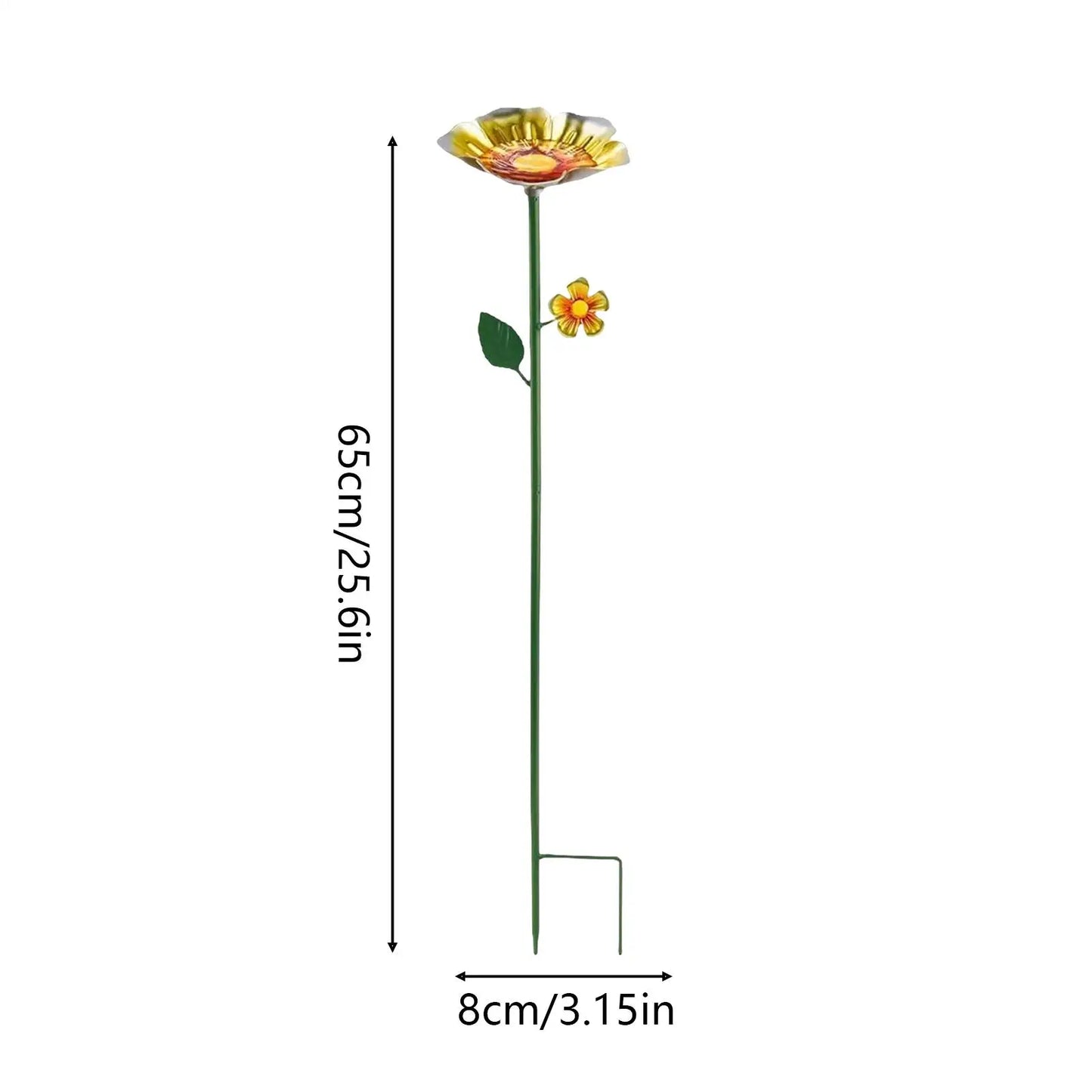 Metal Flower-Shaped Bee & Pollinator Watering Station