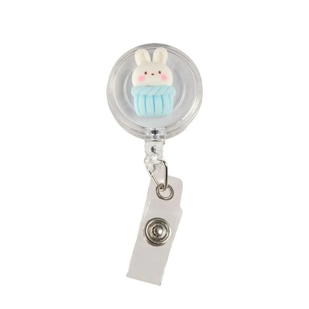 Cute ABS Card Holder Name Tag Nurse Doctor Cartoon ID Card Clips Retractable Badge Reel Badge Holder Name Card Holder Peaceful Pleasures Health and Wellness 13