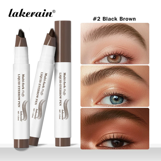 Multi-Fork Fluffy Liquid Eyebrow Pen waterproof Long Lasting Brow Natural Smooth Simulated Fine Flu Brow Pencil Eye Makeup Peaceful Pleasures Health and Wellness