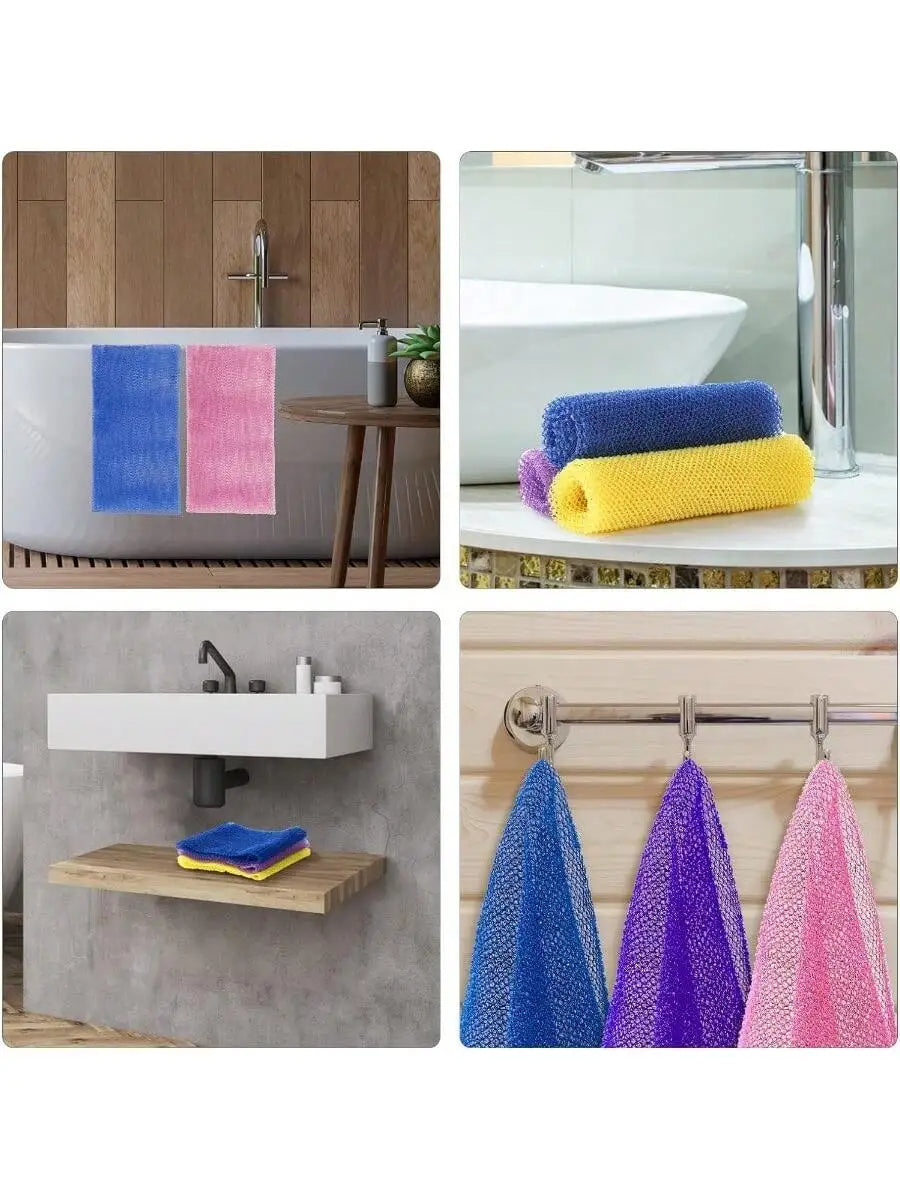 Long Mesh Bath Sponge – Exfoliating Body & Back Scrubber
