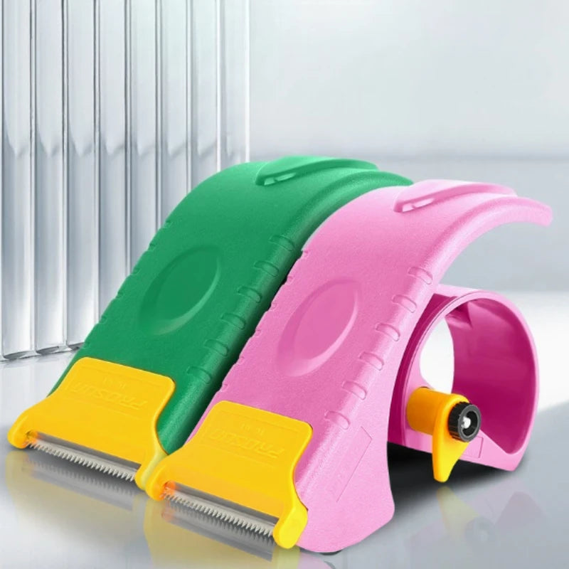 1pc Upgrade plastic tape cutter, express packaging machine, sealing machine, sealing machine, transparent tape holder Peaceful Pleasures Health and Wellness random color 1pc