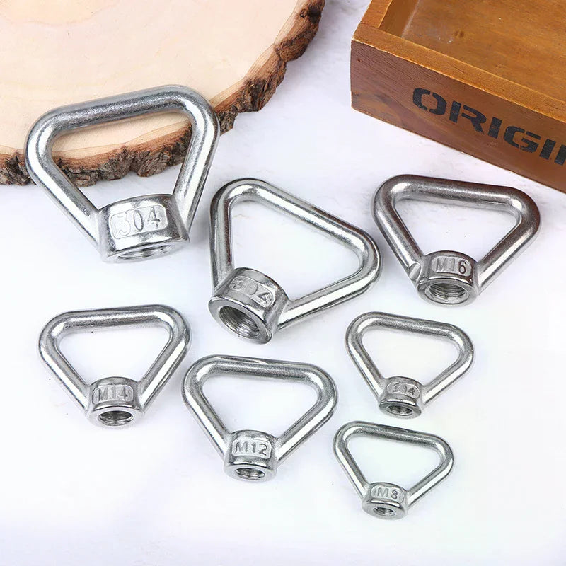 Stainless Steel 304 Lifting Eye Bolt Nut Set M8–M24 Ring Screw Lifting Eye Bolt Peaceful Pleasures Health and Wellness