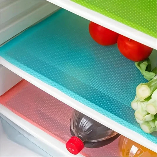 4-Pack EVA Waterproof Fridge Liner Mats – Washable Shelf Pads Refrigerator Liner Mat Peaceful Pleasures Health and Wellness