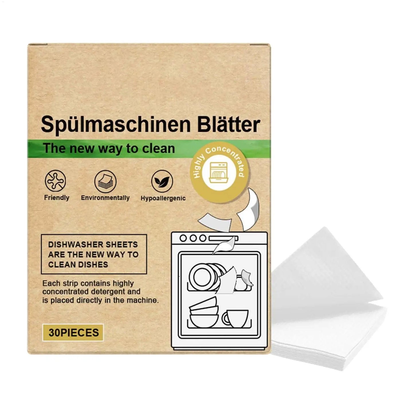 30-Pack Dishwasher Cleaner & Deodorizer Tablets | Home & Laundry