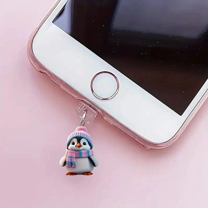 Cute Cat & Dog Type-C Dust Plug Charm Pendant