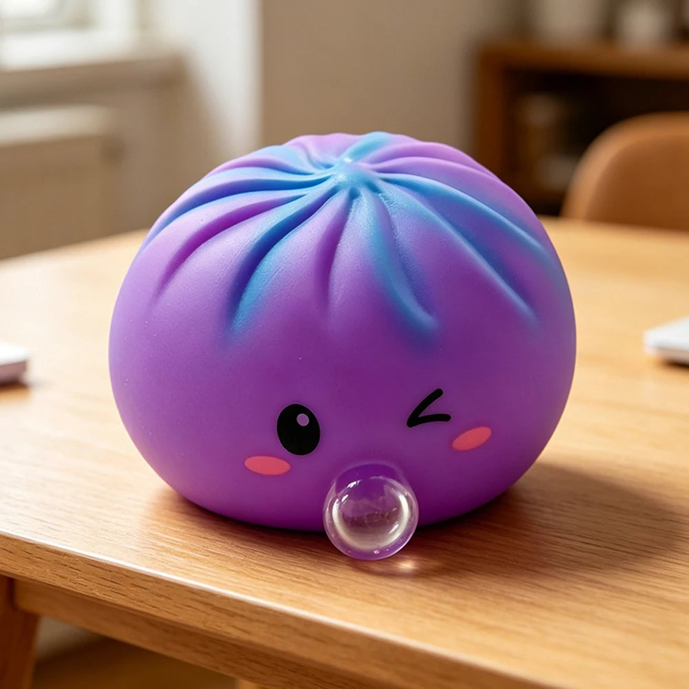 Bubble Spitting Baozi Squeeze Toy | Sensory Fidget Fun