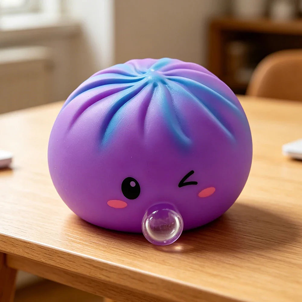 Bubble Spitting Baozi Squishy Fidget Toy – Dumpling Squeeze