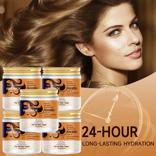 YOUNGCOME 2-in-1 Keratin Hair Mask | Straightening & Color Protect Keratin Hair Mask Oasis Select