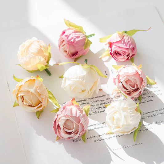 Silk Rose Heads Artificial Flowers 10/50pcs – Wedding & Home Decor Artificial Silk Flowers Peaceful Pleasures Health and Wellness