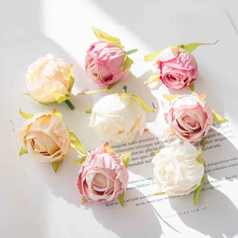 Silk Rose Heads Artificial Flowers | Wedding & Home Decor