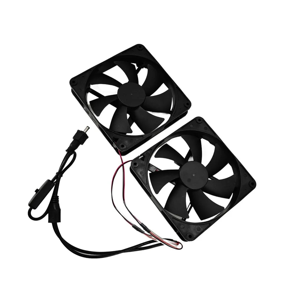 12W Solar Dual Fan Kit – IP65 Waterproof Outdoor Ventilation