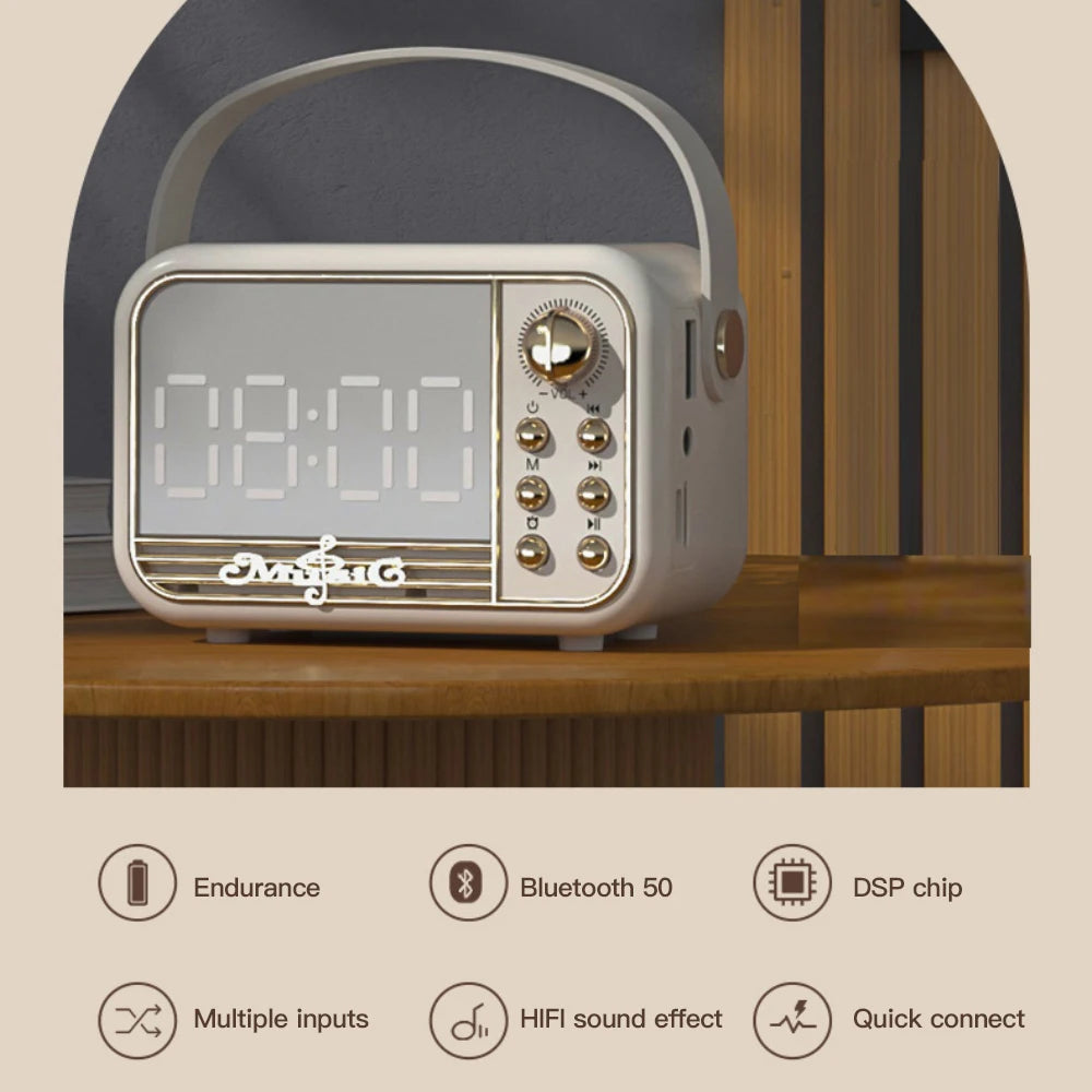 Wireless Charger Alarm Clock Bluetooth Speaker LED Smart Digital Clock USB Fast Charger Desktop Clock Fm Radio Dropshiping Peaceful Pleasures Health and Wellness