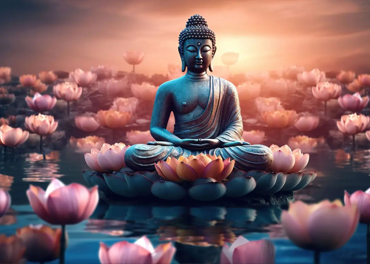 Buddha Zen Meditation Canvas Wall Art | Peaceful Nature Decor