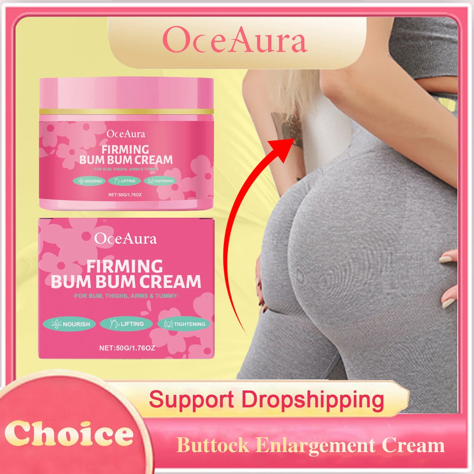 Buttock Enlargement Cream Improve Sagging Lifting Shaping Plumping Tightening Smoothing Moisturizing Sexy Body Hip Enhance Cream Peaceful Pleasures Health and Wellness