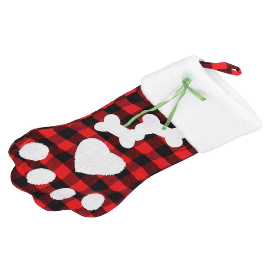 Christmas Cute Stockings Christmas Pet Stocking Short Plush 90g for Christmas Fireplace Decoration for Pet Dog Snacks Toys Peaceful Pleasures Health and Wellness Default Title