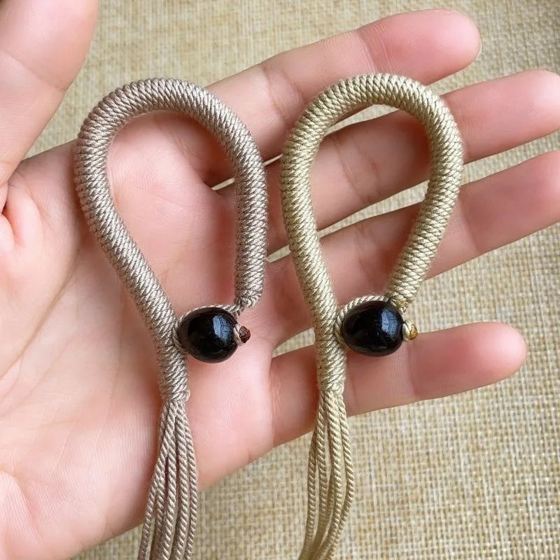 Grape Skewer Hand Braided Rope Nutshell Wind Chime Special Pull Ring