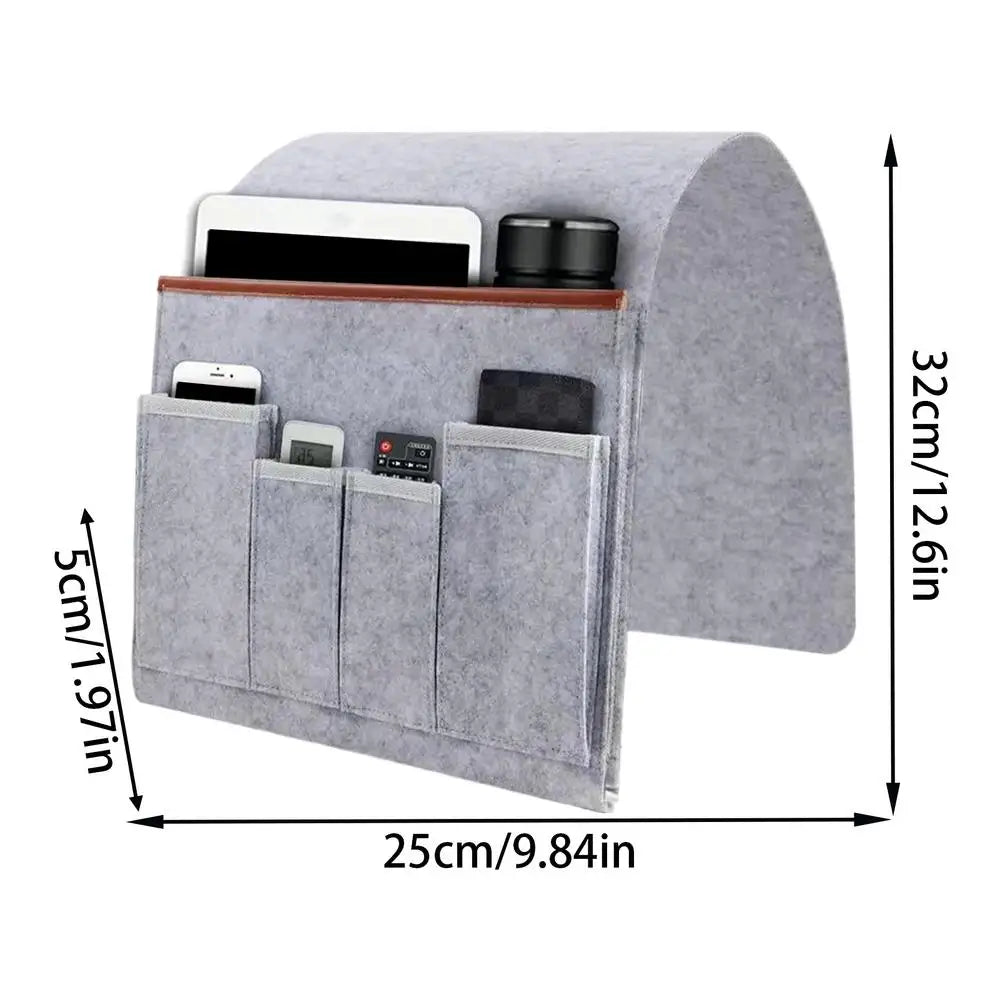 Non-Slip Sofa Armrest Organizer – 5-Pocket Storage Pouch