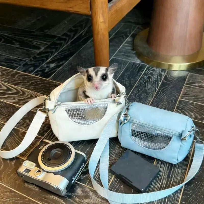 Hamster Travel Carrier Bag – Breathable Mesh Crossbody Cage