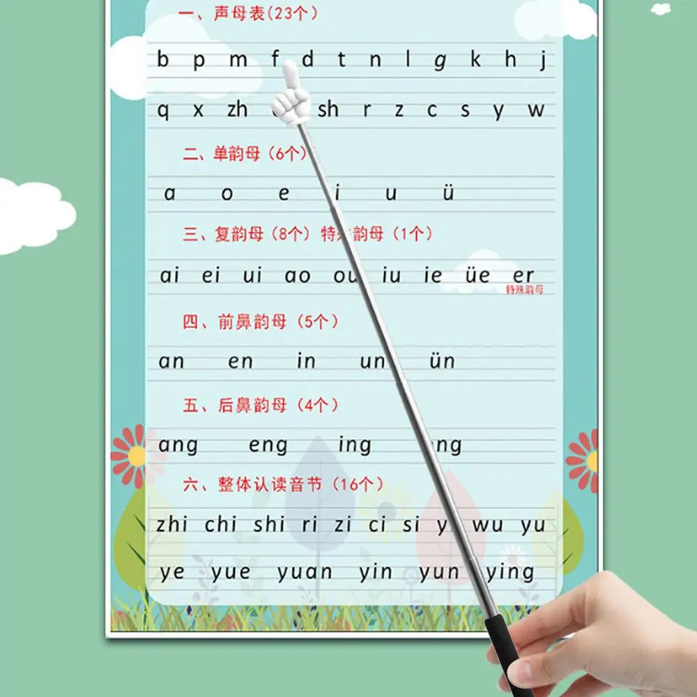Retractable Teacher Pointer Finger Design Anti-slip Handle Teaching Guide Pointer Teaching Stick Whiteboard Pointer Peaceful Pleasures Health and Wellness