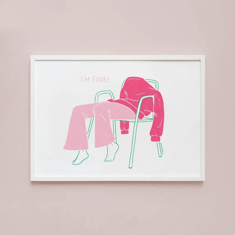 Modern Minimalist Line Girl Illustration Poster Girly Busy Resting Reading Book Canvas Painting Wall Art Living Room Home Dec Peaceful Pleasures Health and Wellness 5 40x60cm Unframed