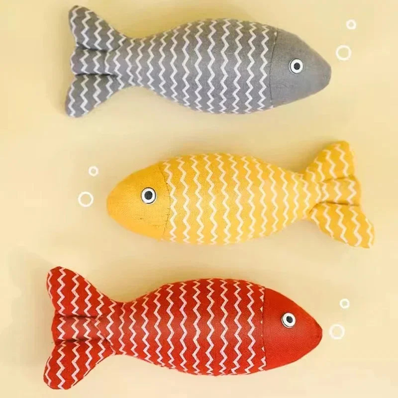 Cat Mint Fish Plush Toy – Teething Chew Stick for Cats