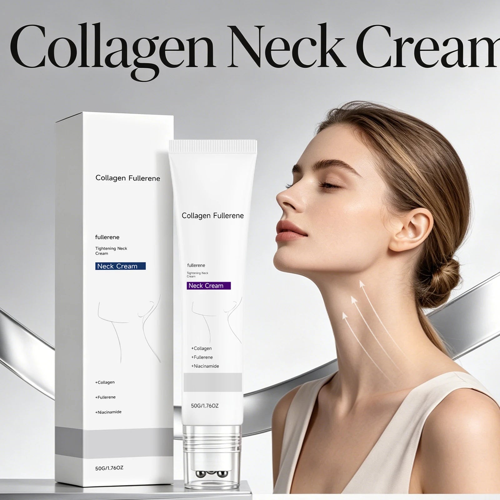 Collagen Neck Cream Reduce Neck Wrinkles Fine Lines Firming Lifting Neck Eliminate Double Chin Skincare Neck Lines Protein Cream Peaceful Pleasures Health and Wellness