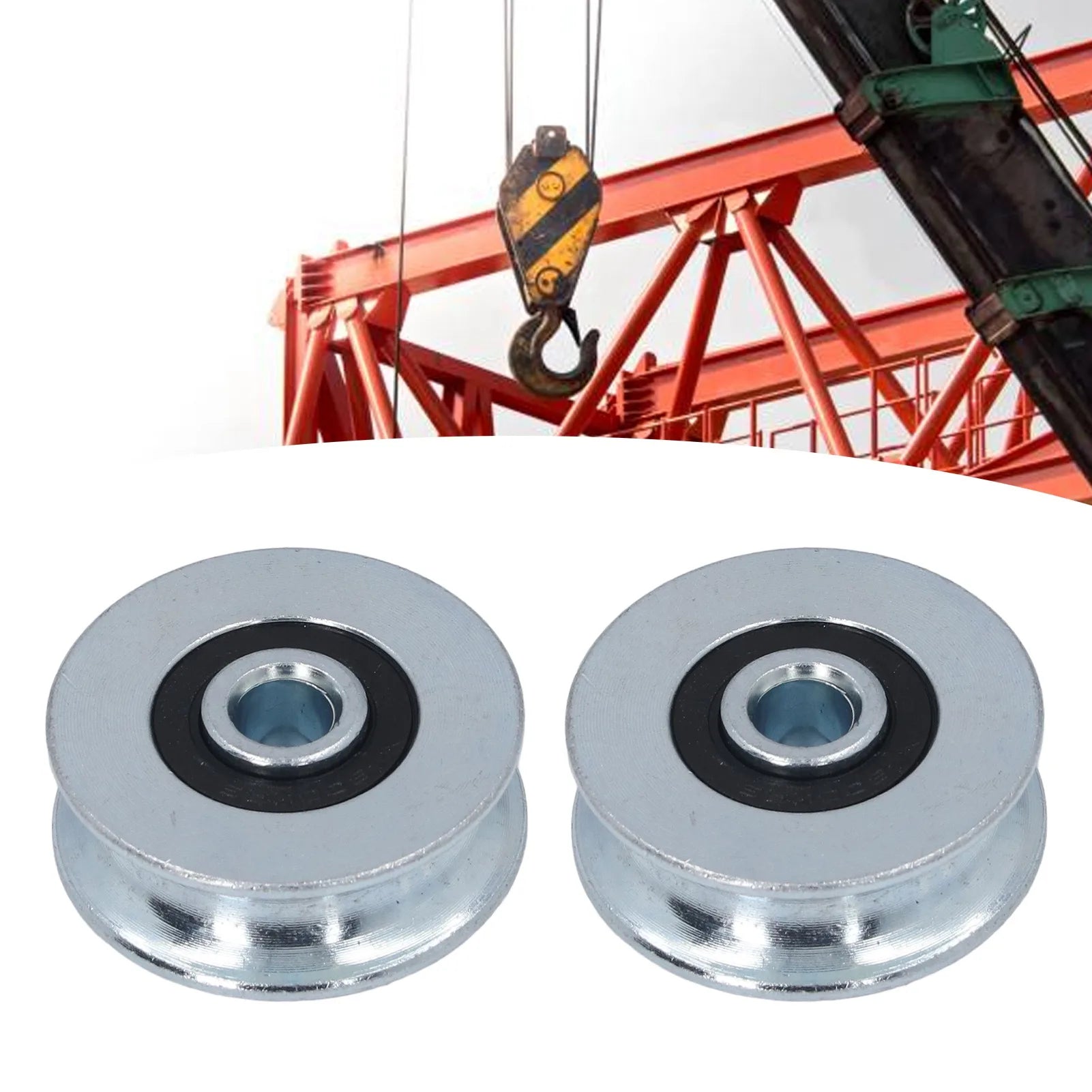 Pulley Bearing Wheel Pulley Wheel 40mm Outer Diameter 8mm Center Hole Diameter Alloy Steel Pulley Rolling Bearing Wheel Peaceful Pleasures Health and Wellness