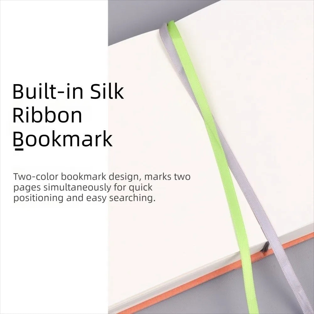 Vintage 720 Page Blank Inner Notebook Soft Synthetic Minimalist Drawing Book Small Fresh Ultra Thick Notebook School Supplies Peaceful Pleasures Health and Wellness