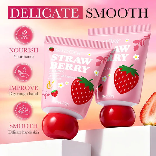 Strawberry Vitamin C Hand Cream 30g – Brightening Moisturizer Hand Cream Oasis Select