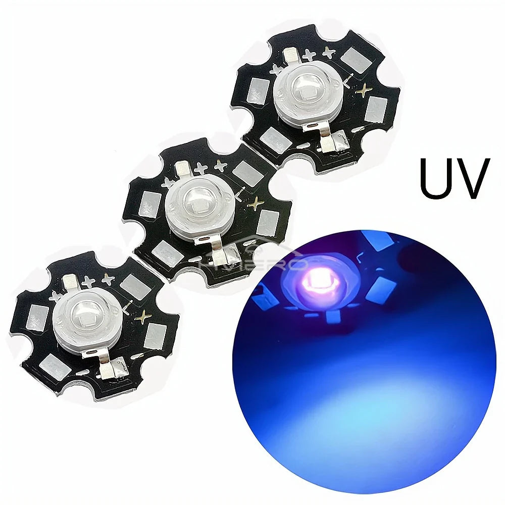 3W High Power LED Chip Beads 10/20 Pack + 20mm Star PCB