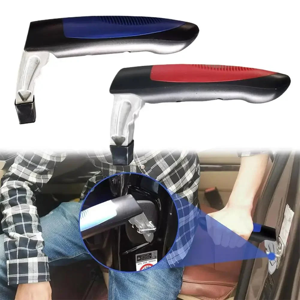 Car Handle Cane Vehicle Door Grab Bar 2 in 1 Non-Slip Window Breaker, Stand Assist Mobility Tool for Elderly Kids Safety Peaceful Pleasures Health and Wellness