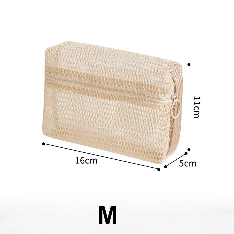 Mesh Travel Toiletry Bag – TSA Carry-On Clear Cosmetic Organizer