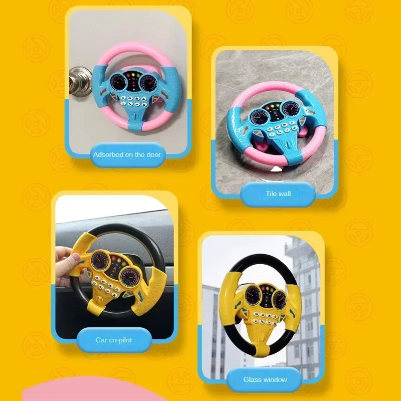 Kids Simulation Steering Wheel Toy – Lights & Sounds for Babies