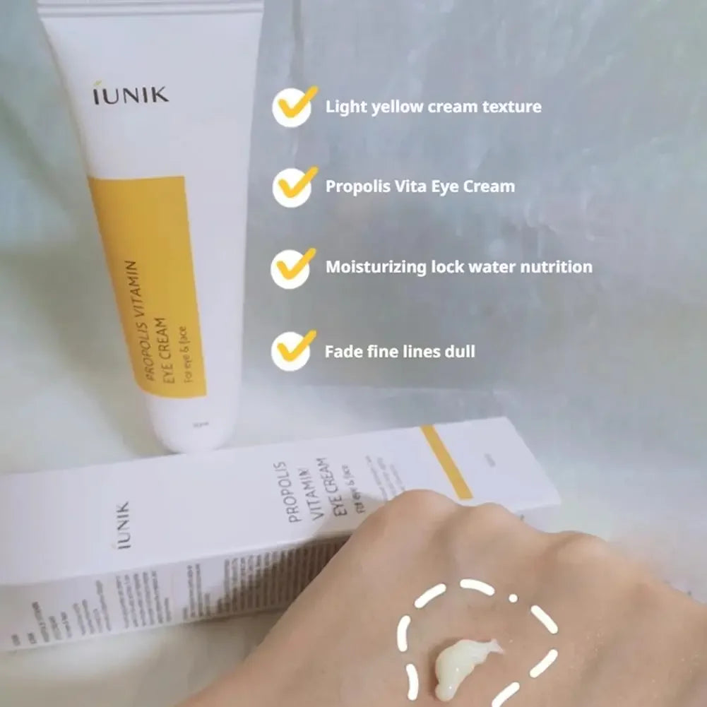 IUINK Korean Skin Care Propolis Vitamin Eye Cream PH5.5 Centella Mild Cleansing Foam Moisturizing Elasticity Wrinkle Skin Care Peaceful Pleasures Health and Wellness