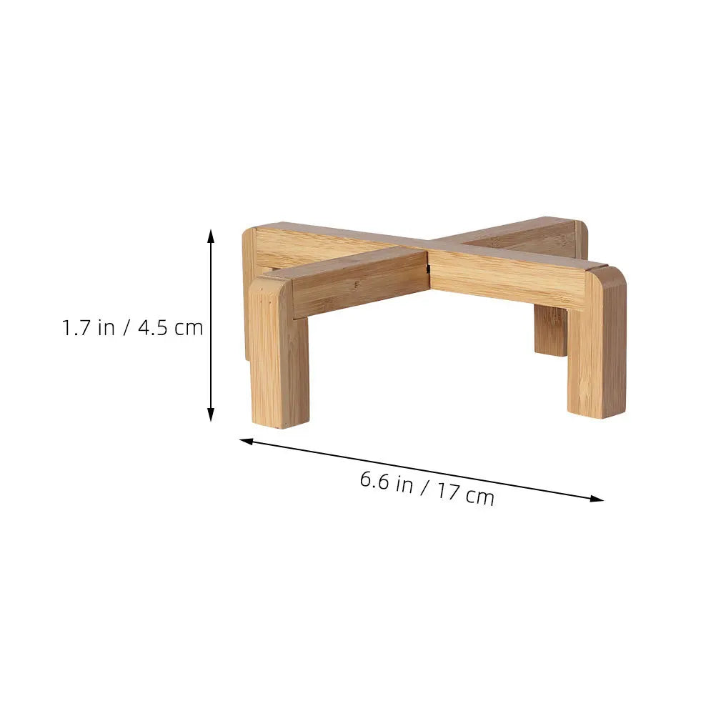 Nordic Wooden Plant Pot Stand | Bonsai & Flower Display Base