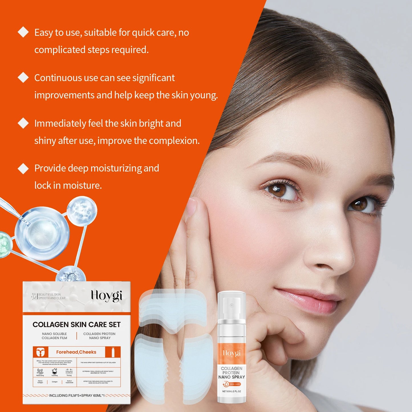 Soluble Collagen Mask Firming Lifting Fade Fine Lines Removal Wrinkle Increase Skin Elasticity Anti Aging Nourish Face Skin Care Peaceful Pleasures Health and Wellness