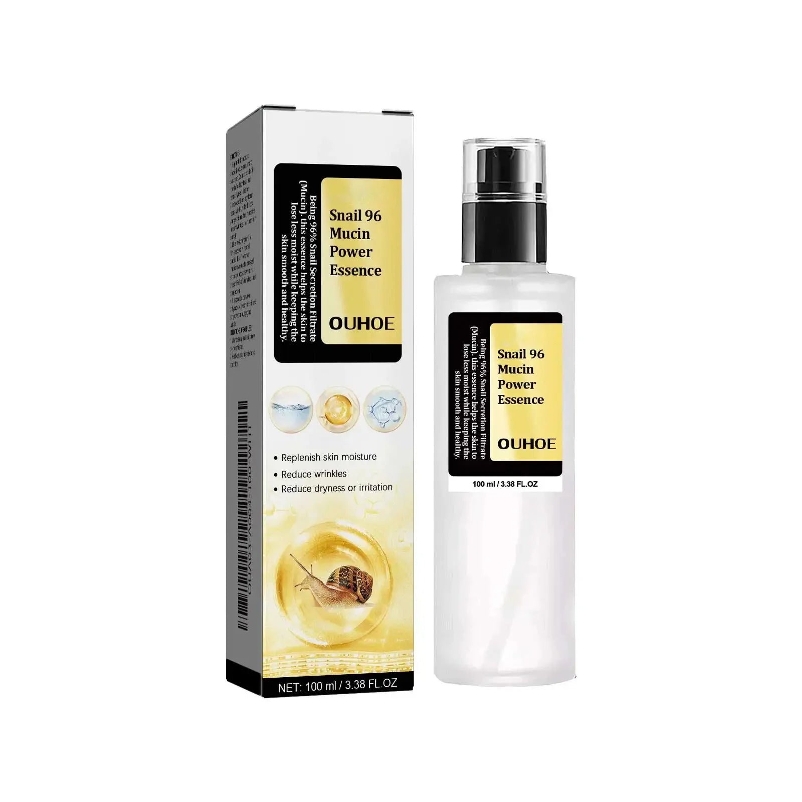Snail Mucin Peptide Essence – Hyaluronic Acid Face Serum Peaceful Pleasures Health and Wellness 1Pcs 100ml