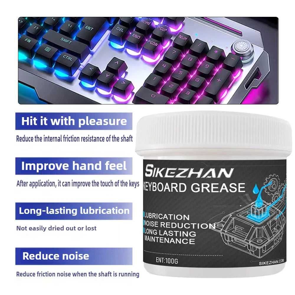 Mechanical Keyboard Switch Lube Grease Stabilizer Lubricant Oil for Custom DIY Keyboards Linear Tactile Switches Stabs Peaceful Pleasures Health and Wellness