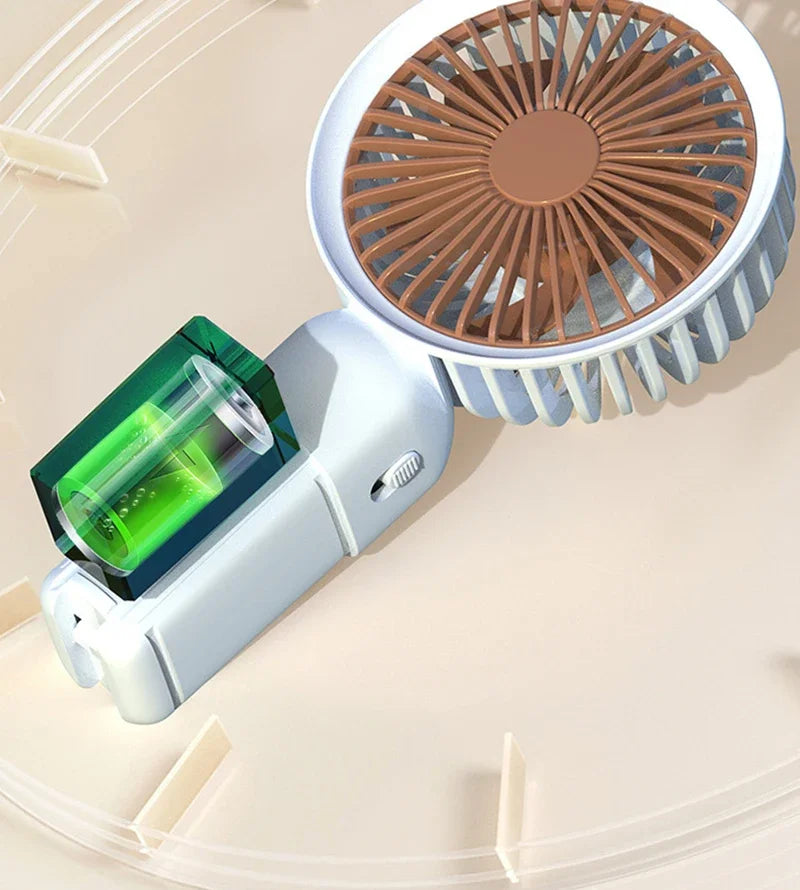 Lenovo Handheld Mini Fan USB Rechargeable Portable Desktop Fan With Base Quiet Operation For Office Student Dorm Travel Peaceful Pleasures Health and Wellness