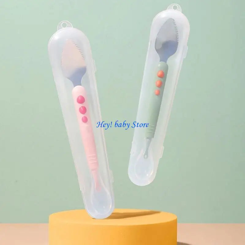 Double-Head Baby Silicone Spoon | Safe BLW Feeding Spoon